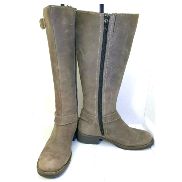 clarks knee high suede boots